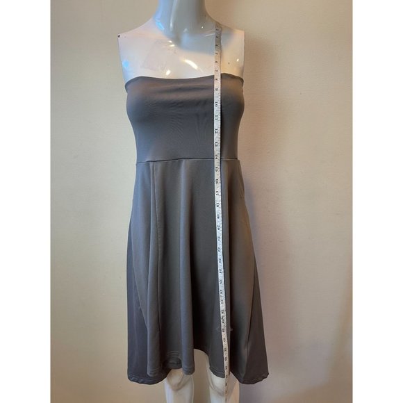 Columbia Sportswear Company Womens Strapless Dress Pleated Front Gray SZ Medium - Picture 3 of 6